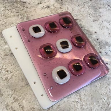 Pink Fused Glass Book Cover